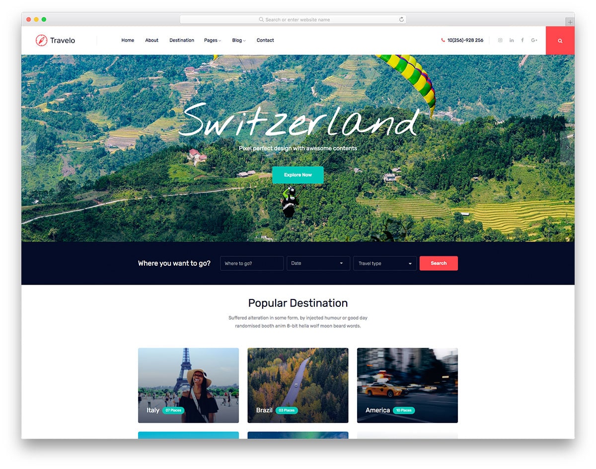 travel agency website templates free download
