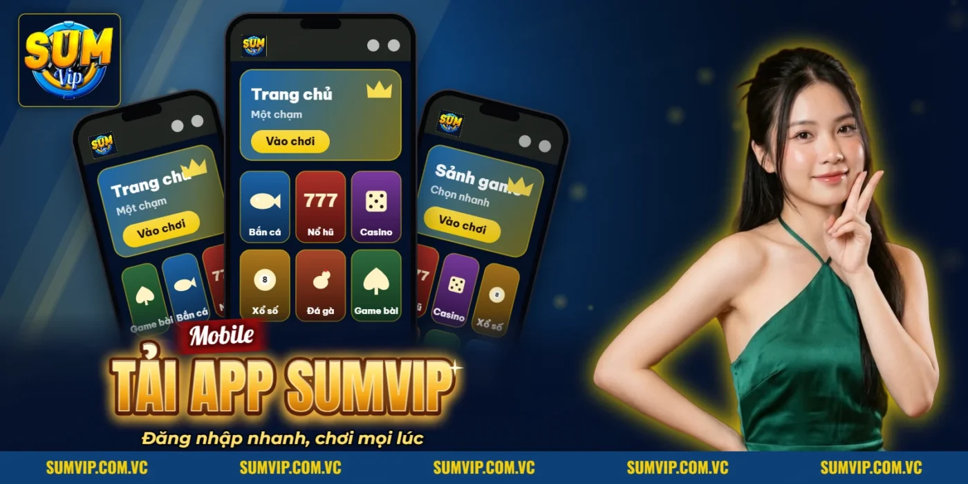 Giao diện ứng dụng SUMVIP trên điện thoại