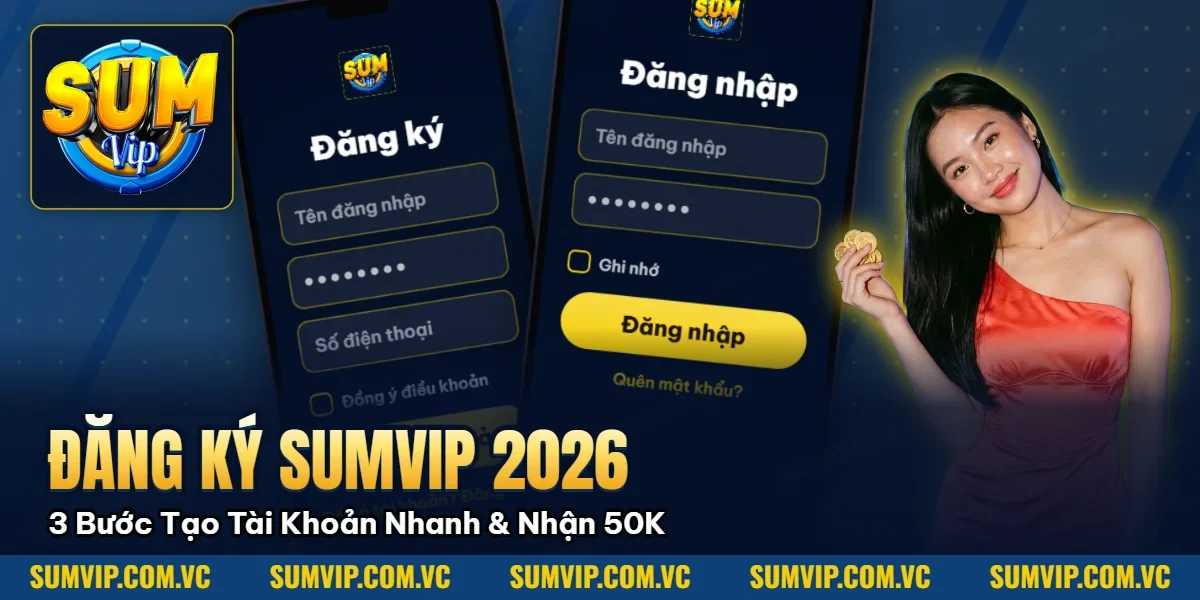 Đăng Ký Sumvip 2026: 3 Bước Tạo Tài Khoản Nhanh Nhất & Nhận 50K